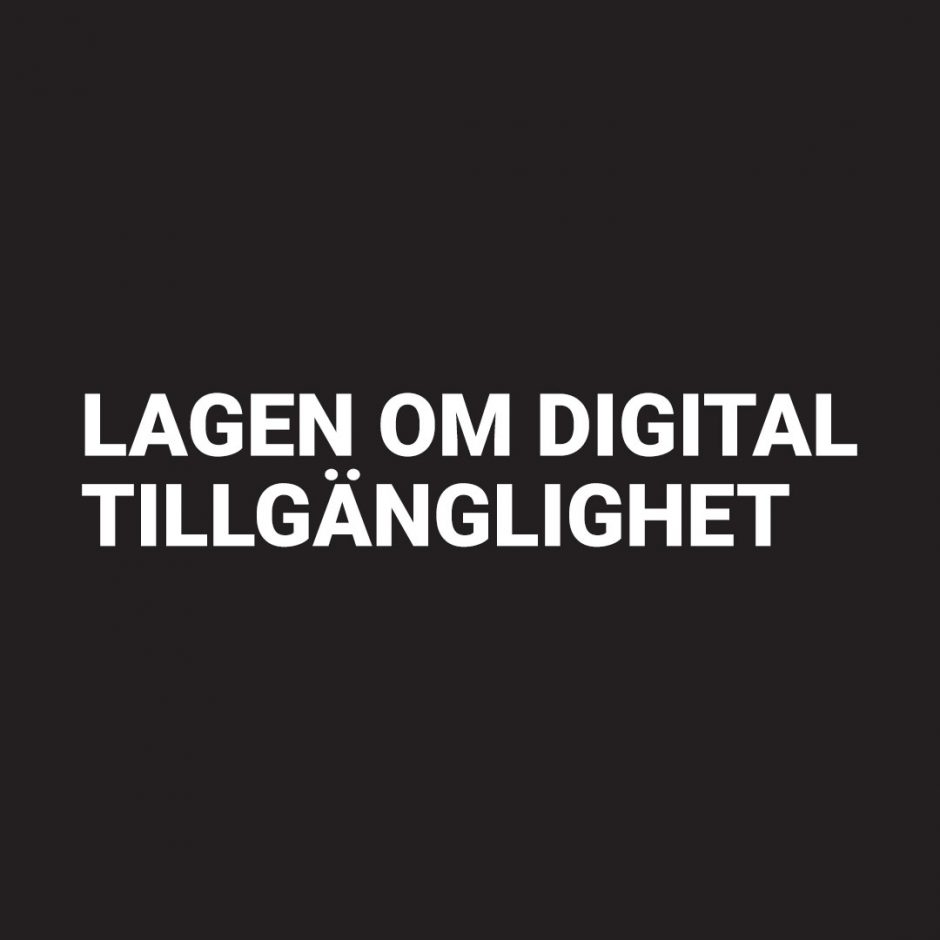 lagen om digital tillgänglighet