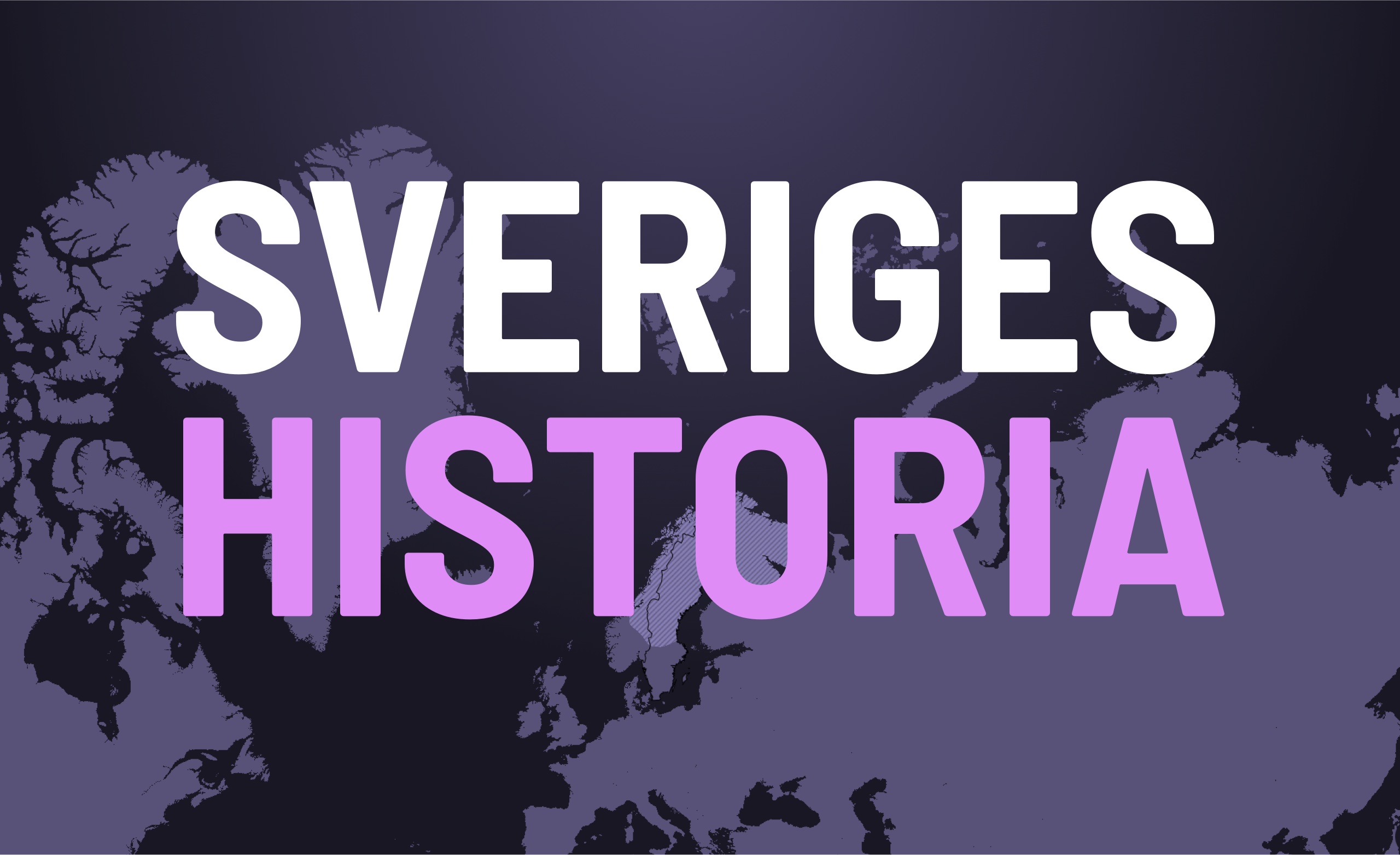 Sveriges historia logo med karta i bakgrunden