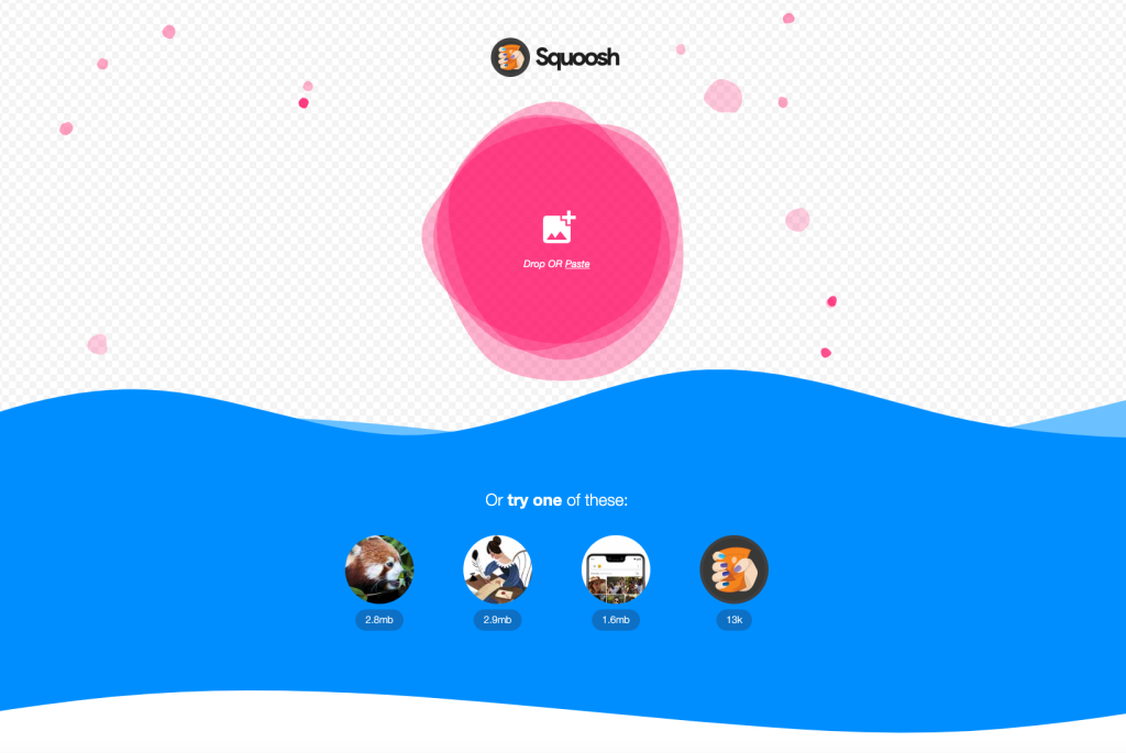 Scoosh.app verktyg för optimering av bilder 